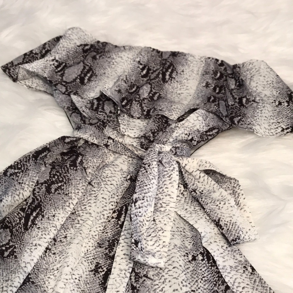 Poly Snakeskin Tube Jumpsuit - Picture 7 of 8